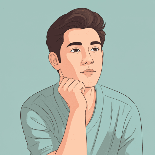 A person listening calmly in a premium workspace setting